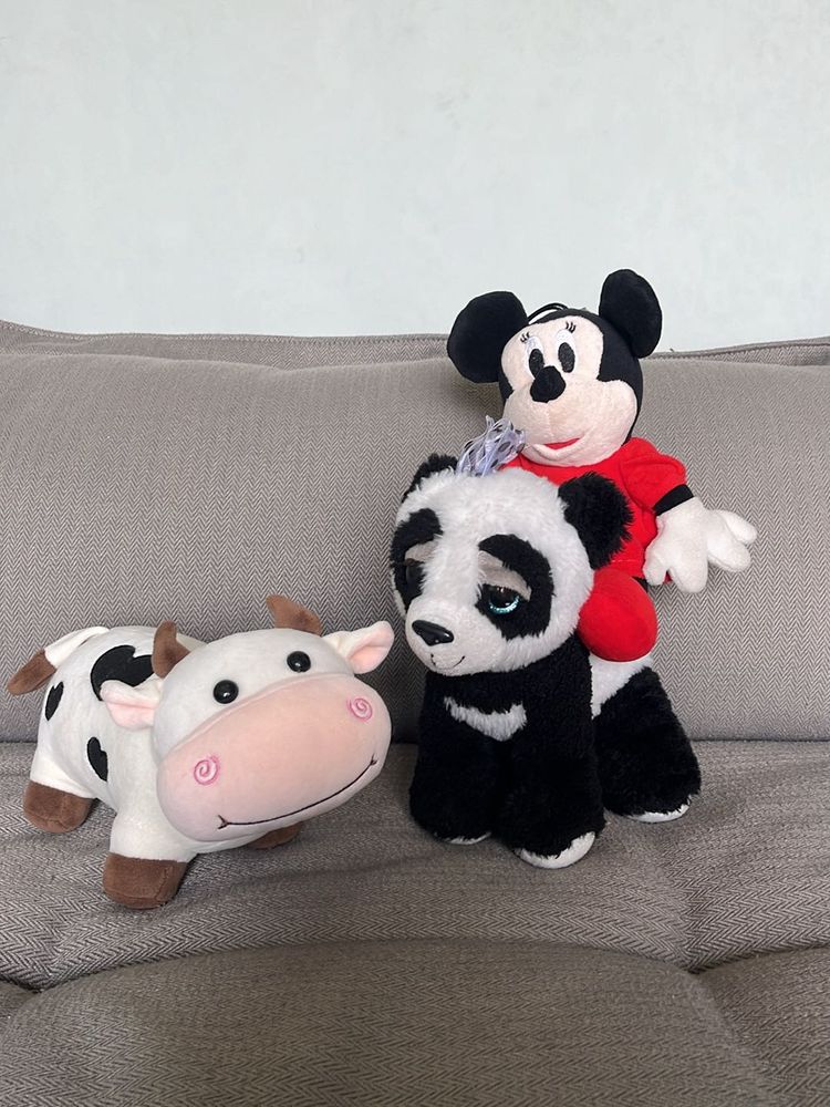 Plush bundle - Mickey, Puppy And Cow