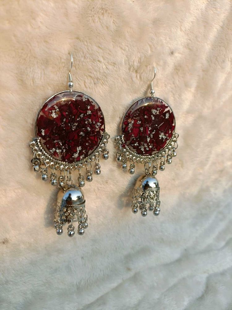 Resin Rose Jhumkey