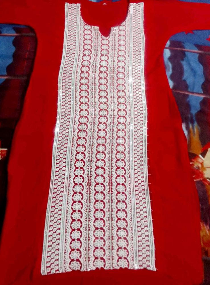 Red Kurti with Sharara Pant