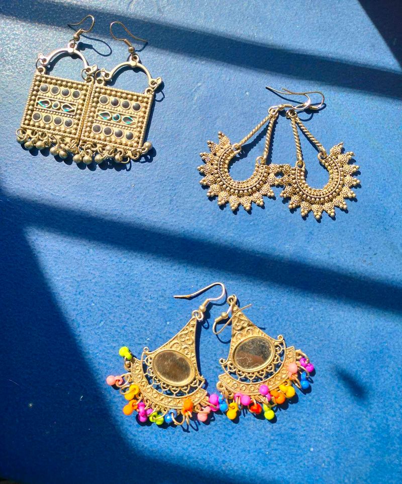 oxidised earrings Set