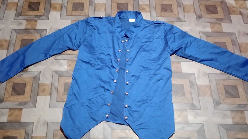 Blue Button-Up Shirt