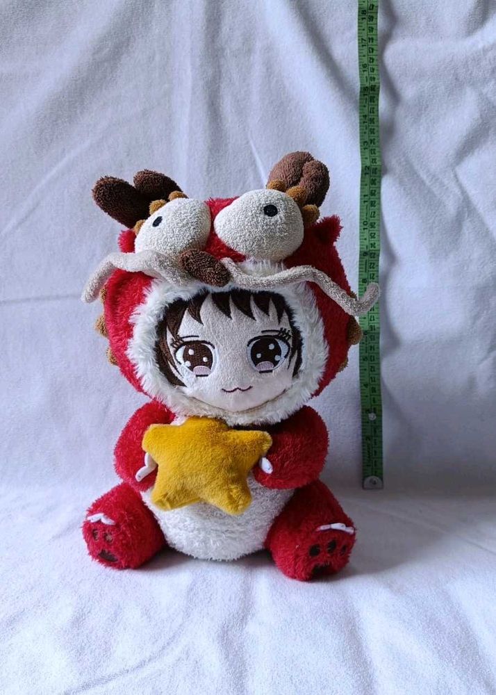 Anime Dragon Plush Holding a Star