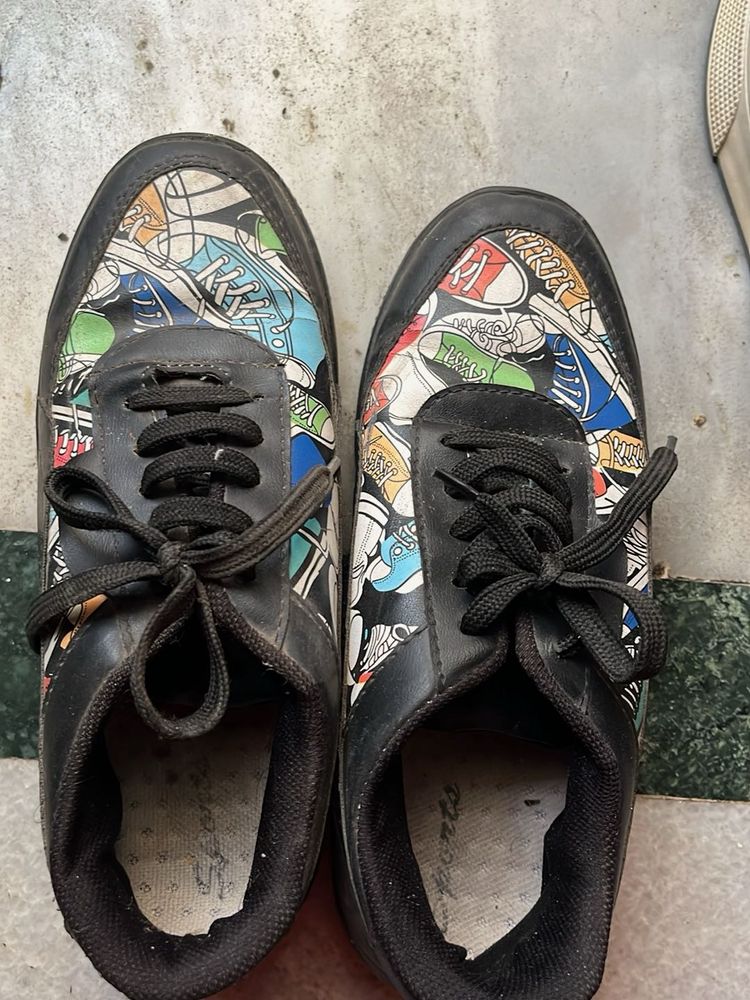 Funky Patterned Casual Shoes