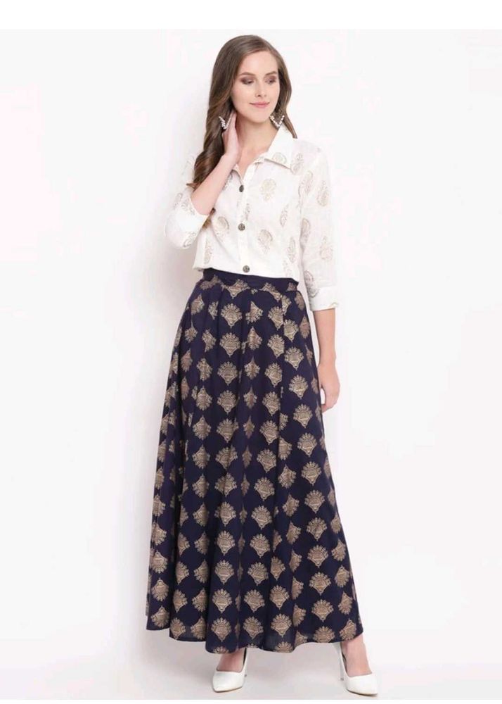 Ethnic Skirt And Top Set