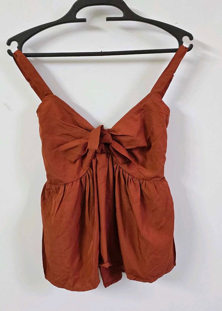 Rust Bow-Front Top