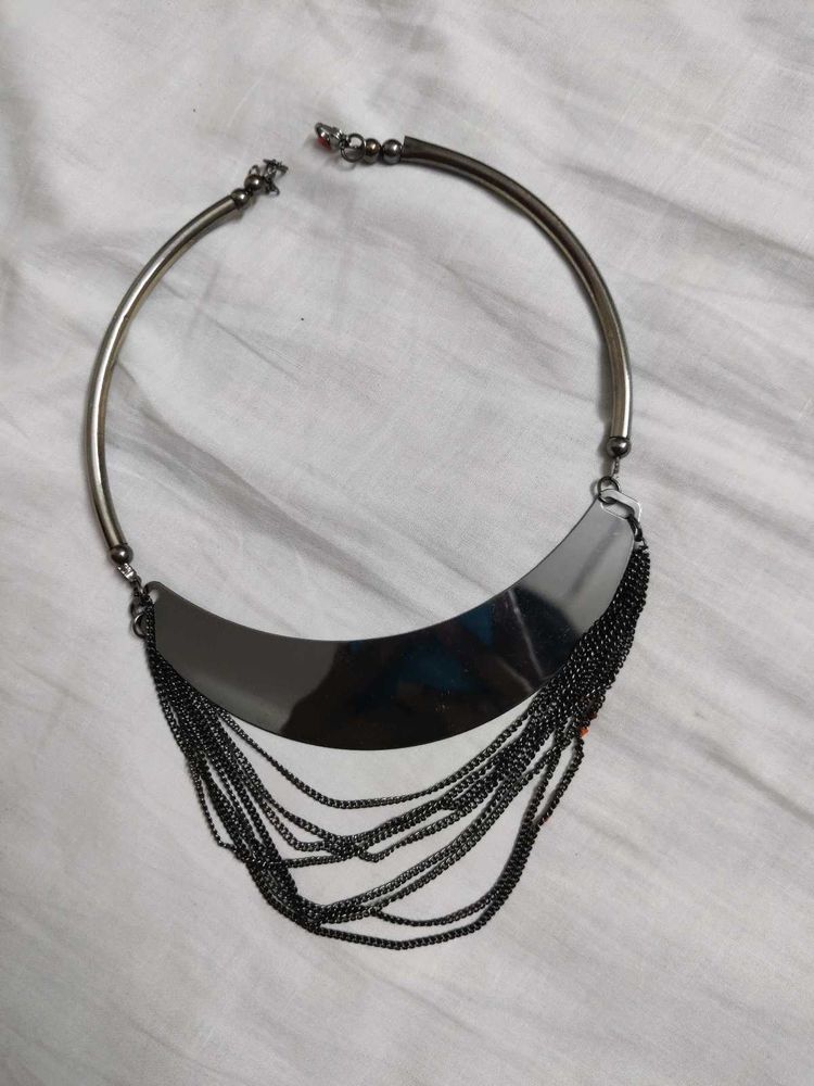 Statement Chain Fringe Necklace