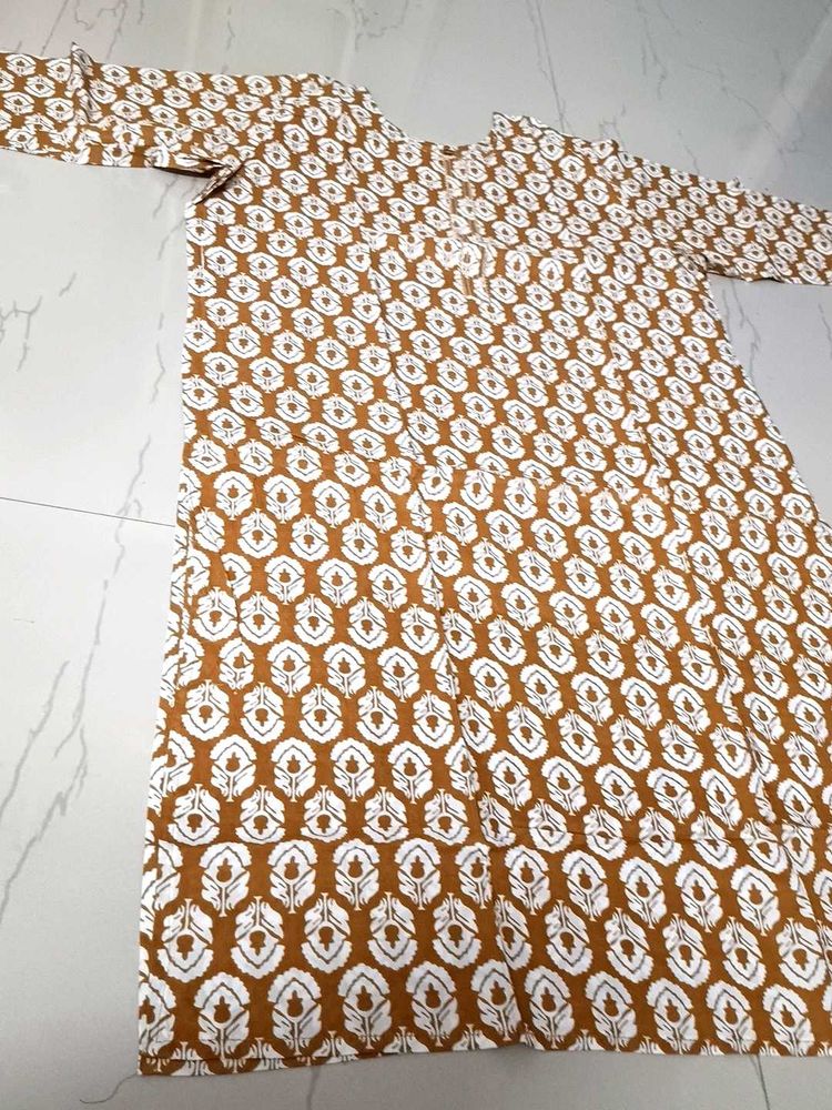 Boho Print Brown Dress(Used)