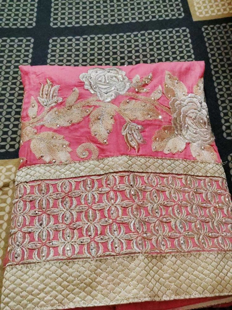 Cotton Suit Piece With Churidar Pants &amp; Duppata