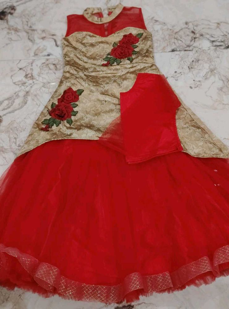 Red &amp; Gold Party Dress