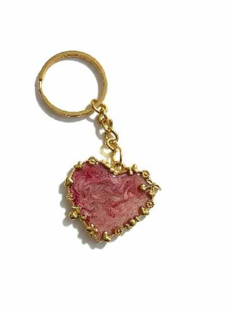 handcrafted Heart Charm Keychain