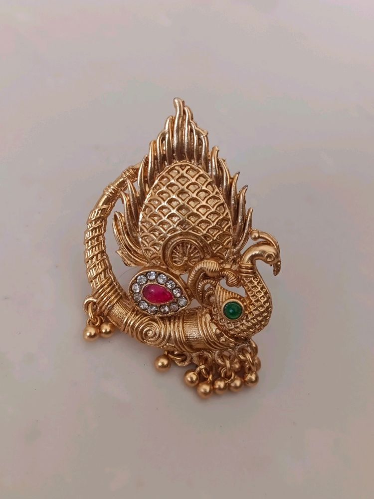 Brass Coating Peacock Ring