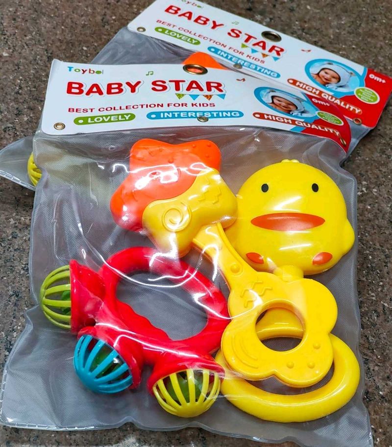 Baby Star Rattle Set