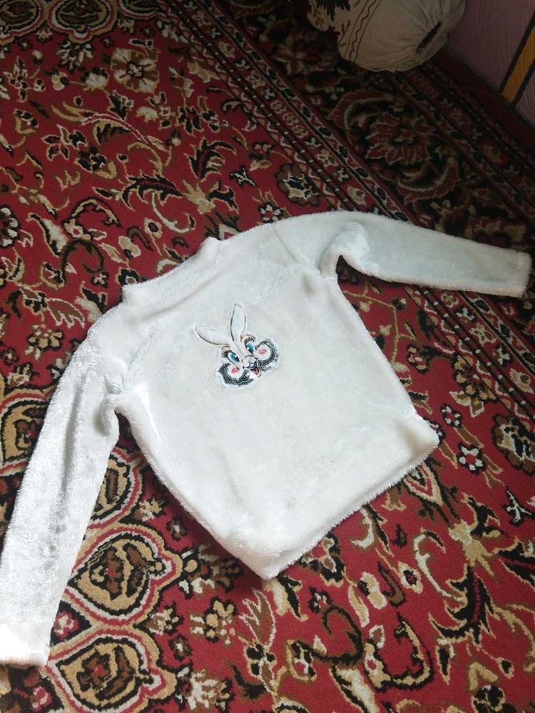 Cute White Bunny Sweater