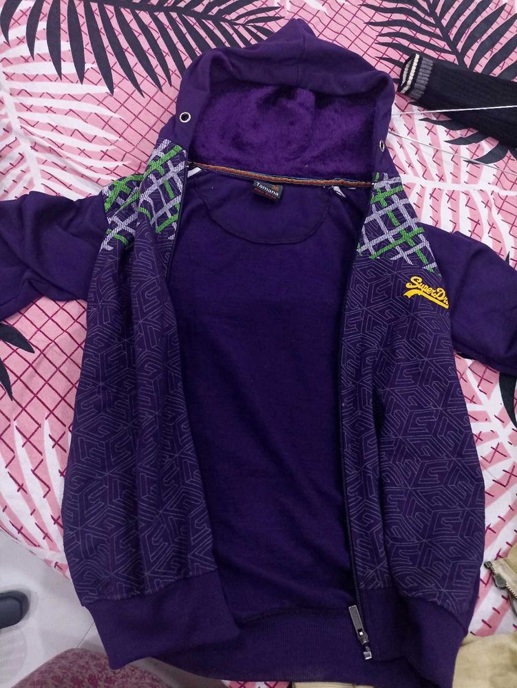 Purple Hoodie Jacket For Boys