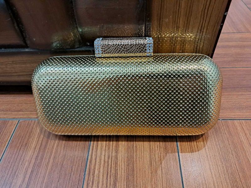 33) Metallic Gold Clutch