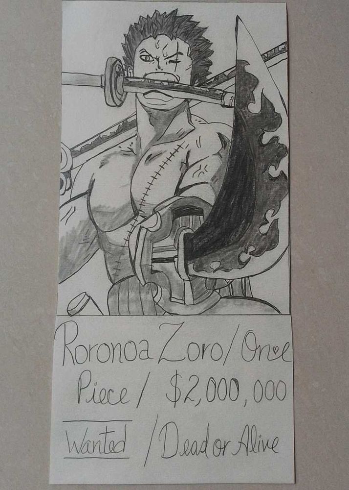 One Piece Roronoa Zoro Wanted Poster
