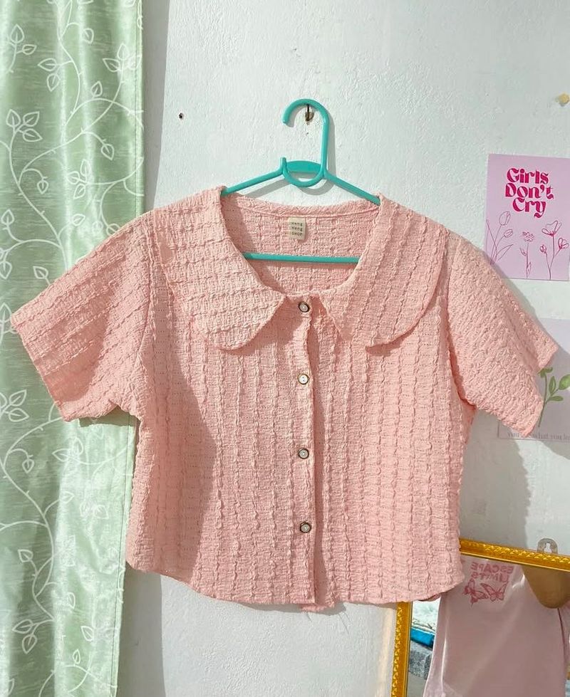 korean peter pan collar top 🎀