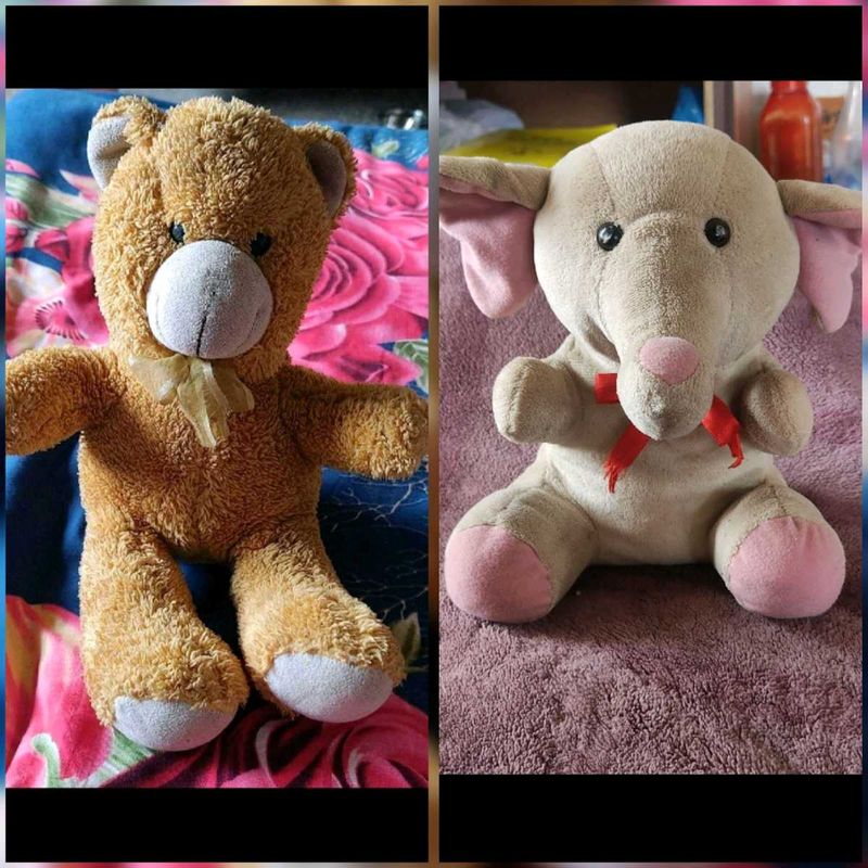 Cute Teddy Bear &amp; Elephant Combo.