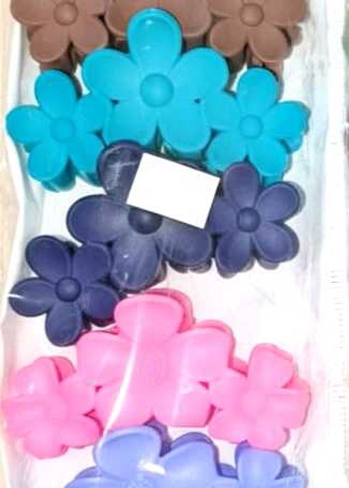 Flower Hair Clips - Multi-Colored