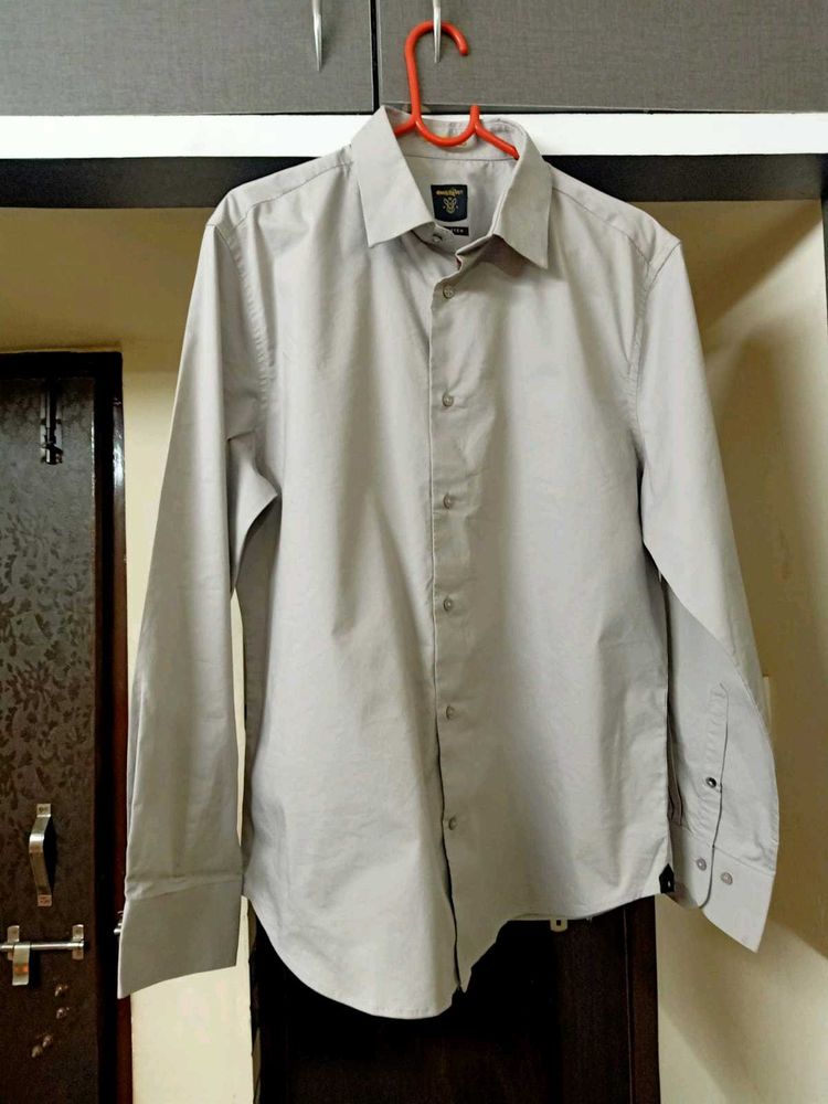 RARE RABBIT GREY COTTON SHIRT