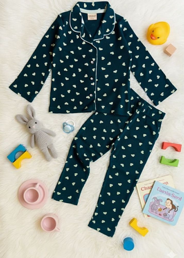 Heart Print Pajama Set