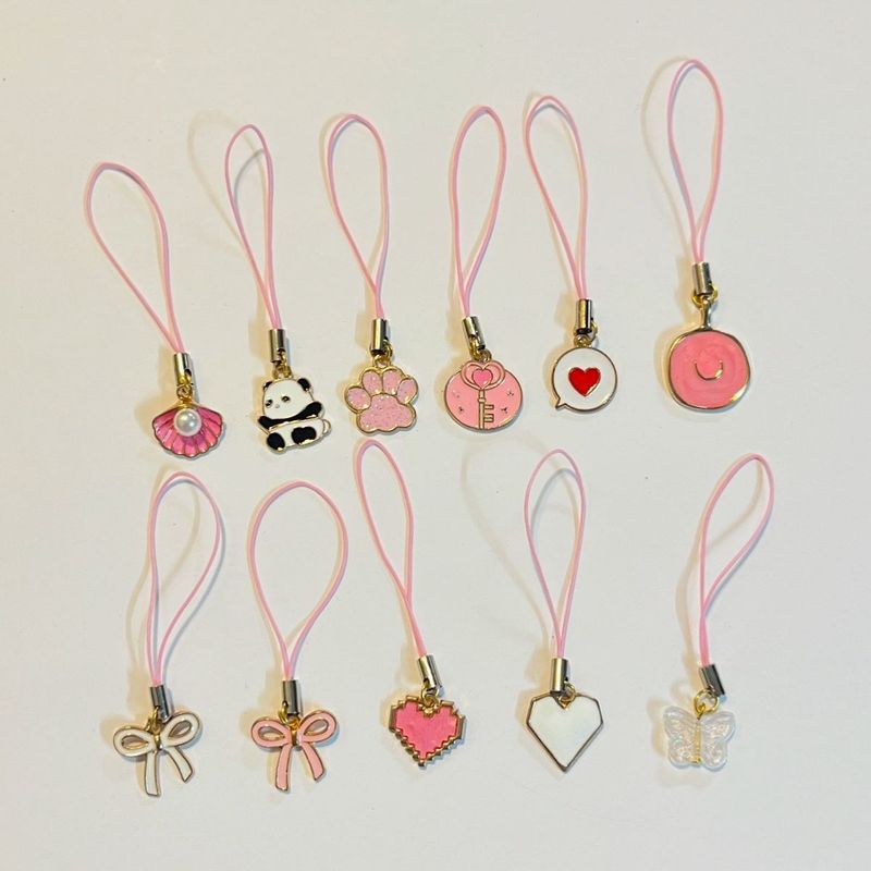 Cute Pink Phone Charms