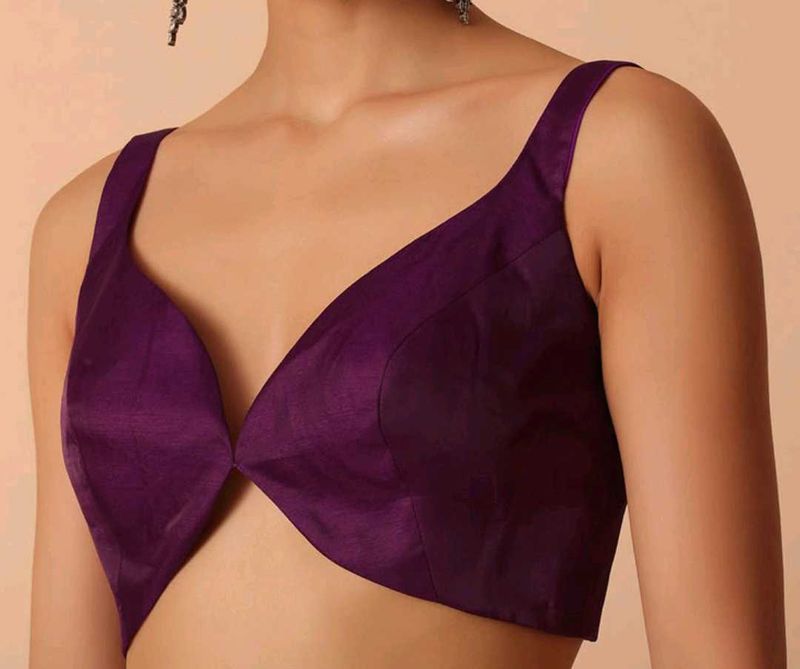 Padded 1 Back Hook Silk Blouse