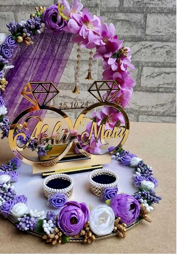 Wedding Invite And Ring Platter