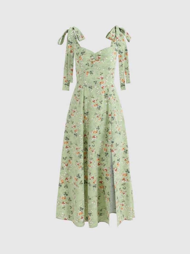 Floral Green Little Box Dress