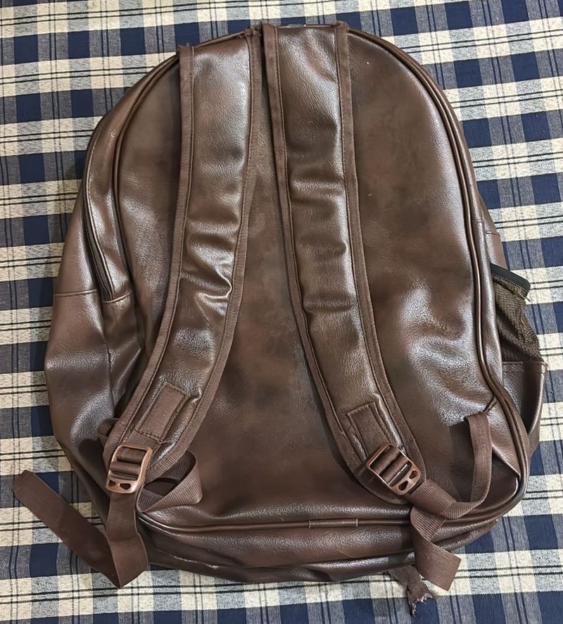 Brown Leather Backpack