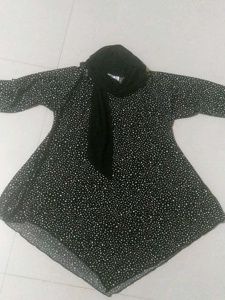 Huge Sale 🔴 🔴 Black &amp; White Printed Kurta