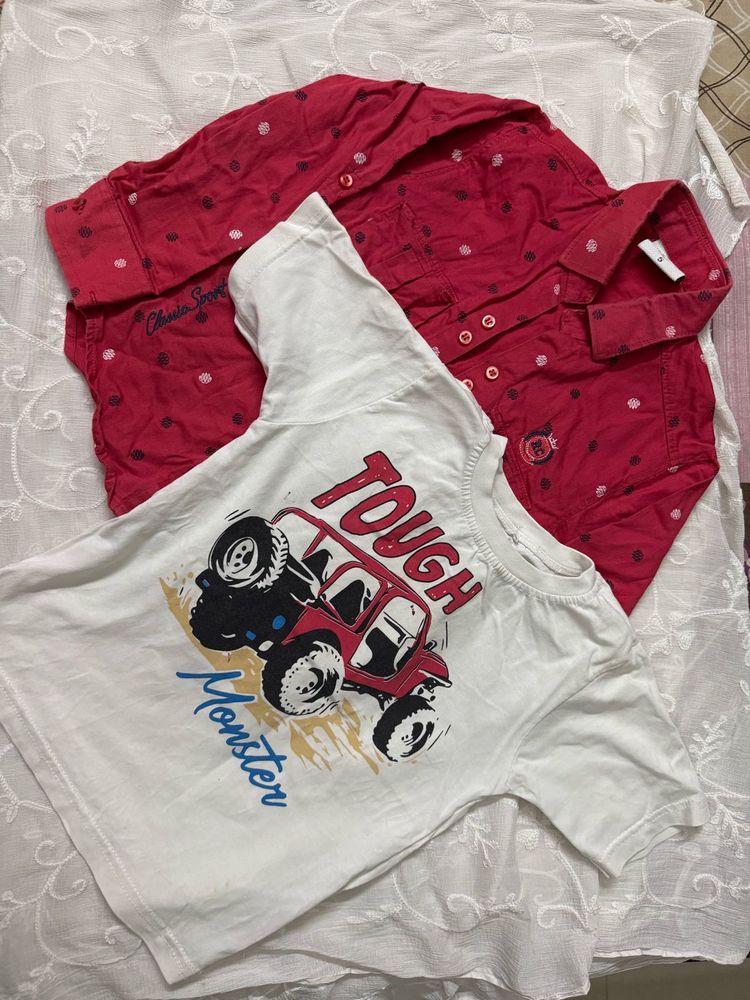 T-shirt With Over CoatShirt