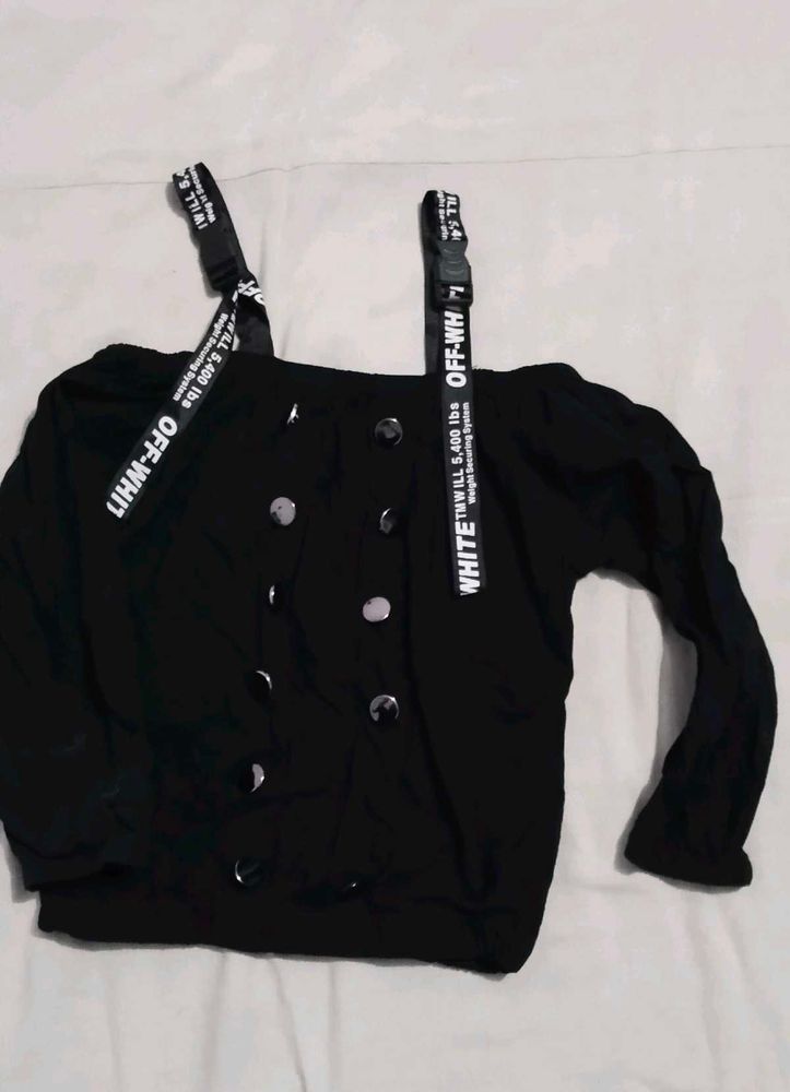 Black Off-White Style Top