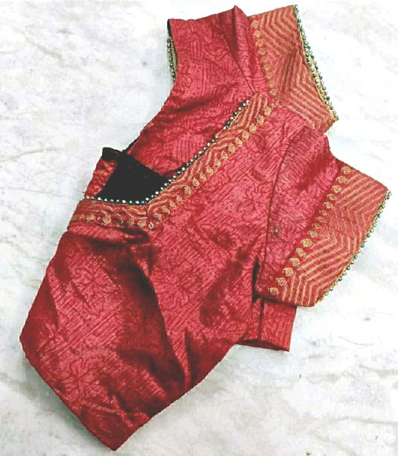 Meroon Silk Wedding blouse