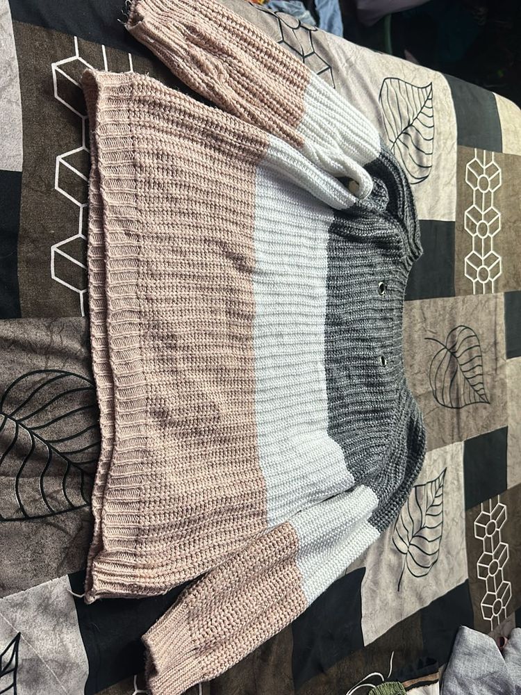 Color Block Knit Sweater