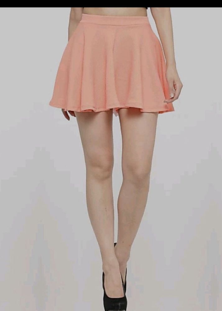 Peach skater skirt