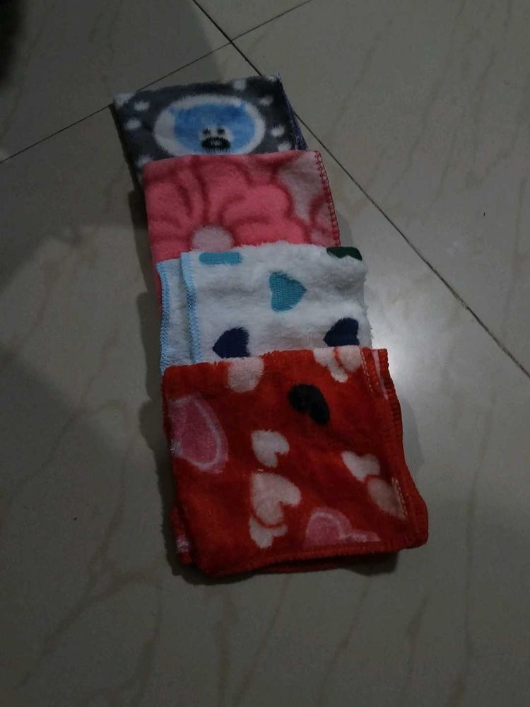 Cute Patterned Face Cloths - Set of 4