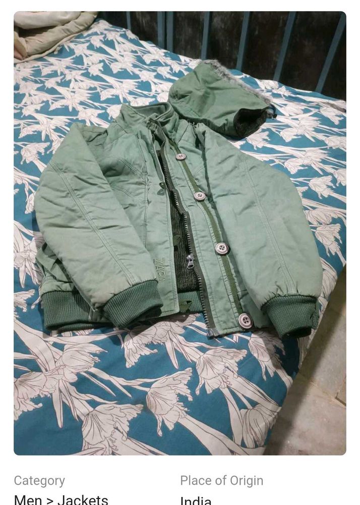 Men's Green Casual Jacket