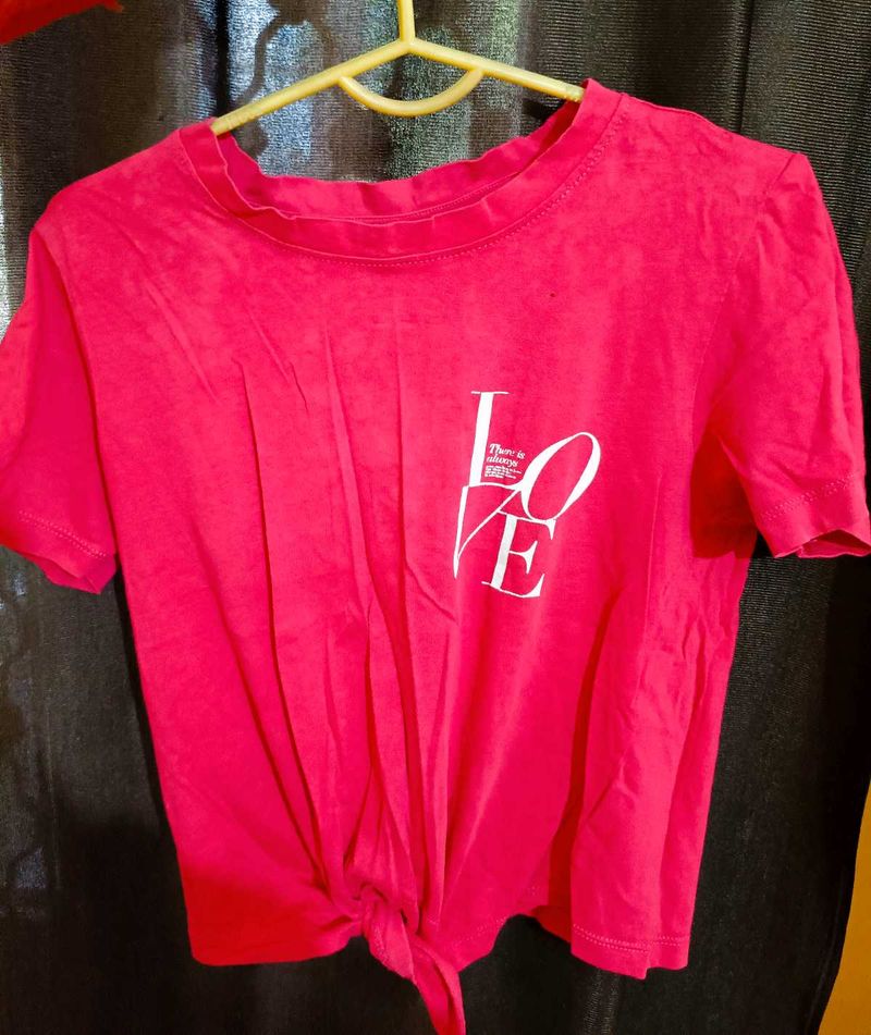 Pink 'Love' Graphic Tee