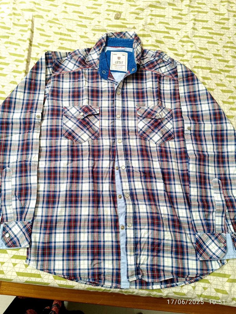 Large Size Checked Shirt