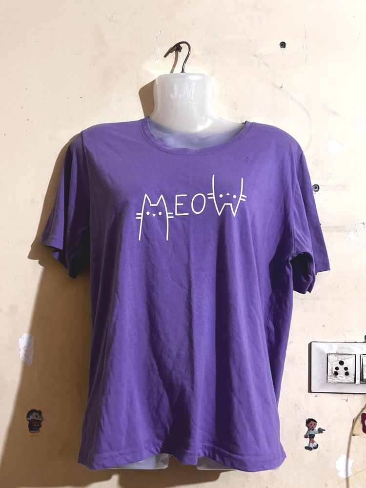 Purple MEOW T-shirt