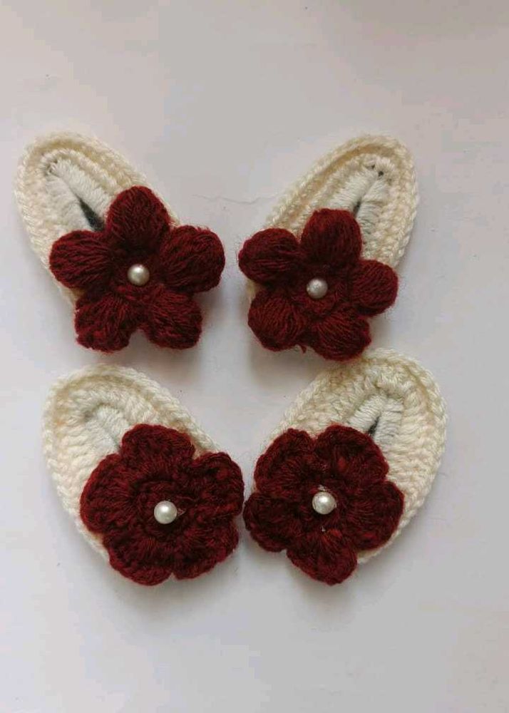 Handmade crochet Hair clips