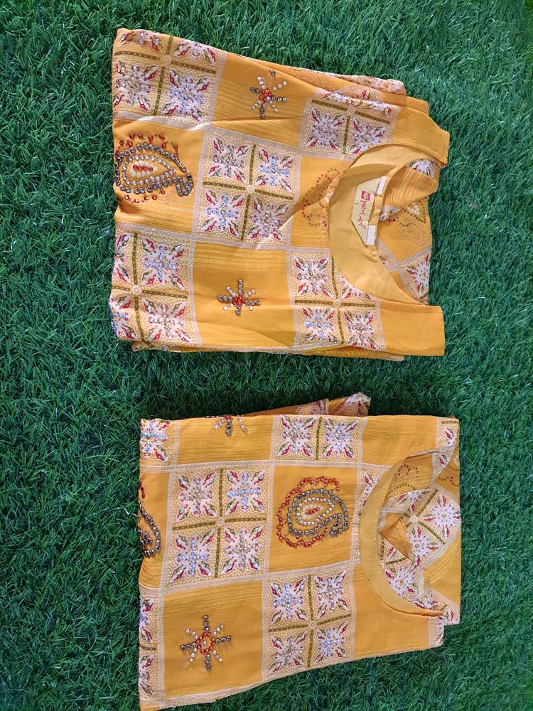 Mustard Yellow Anarkali