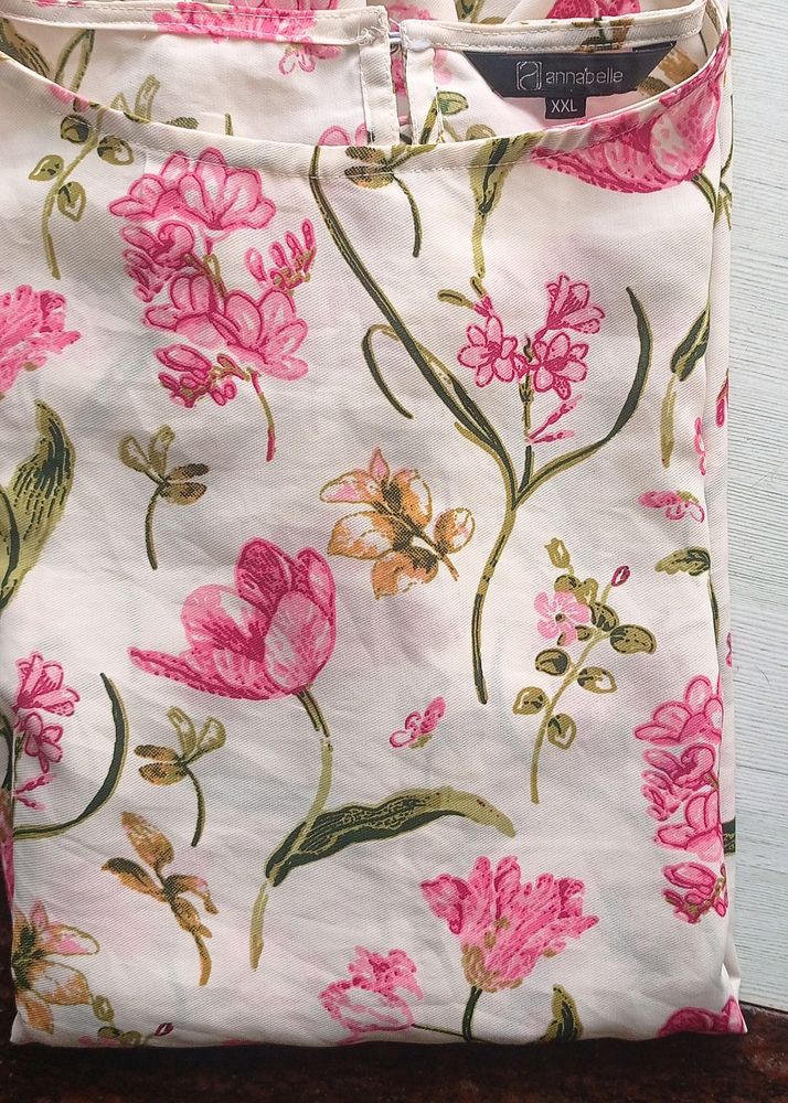 Off White Floral Top For Bust 44