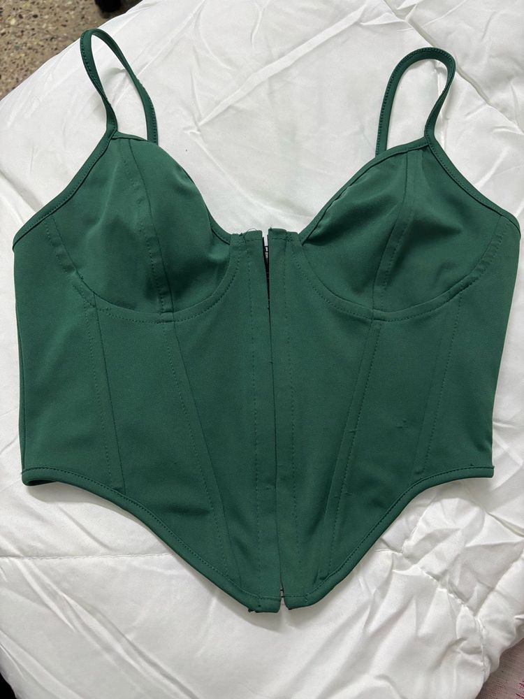 Green Corset Top