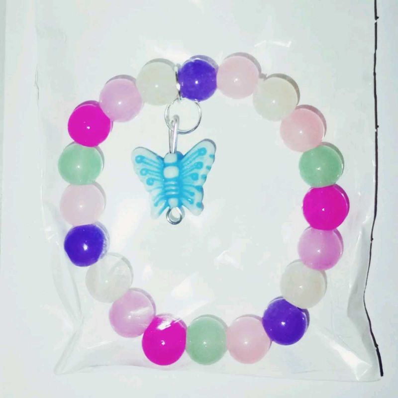 Butterfly Charm Beaded Bracelet
