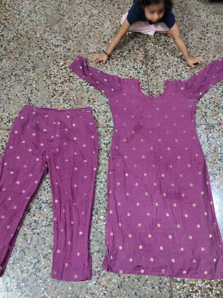 Purple Kurta Set