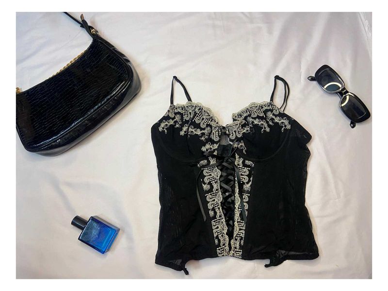 Black Ribbon Corset