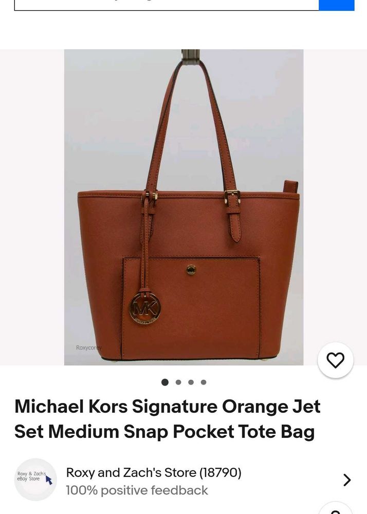 Michael Kors Orange Tote Bag