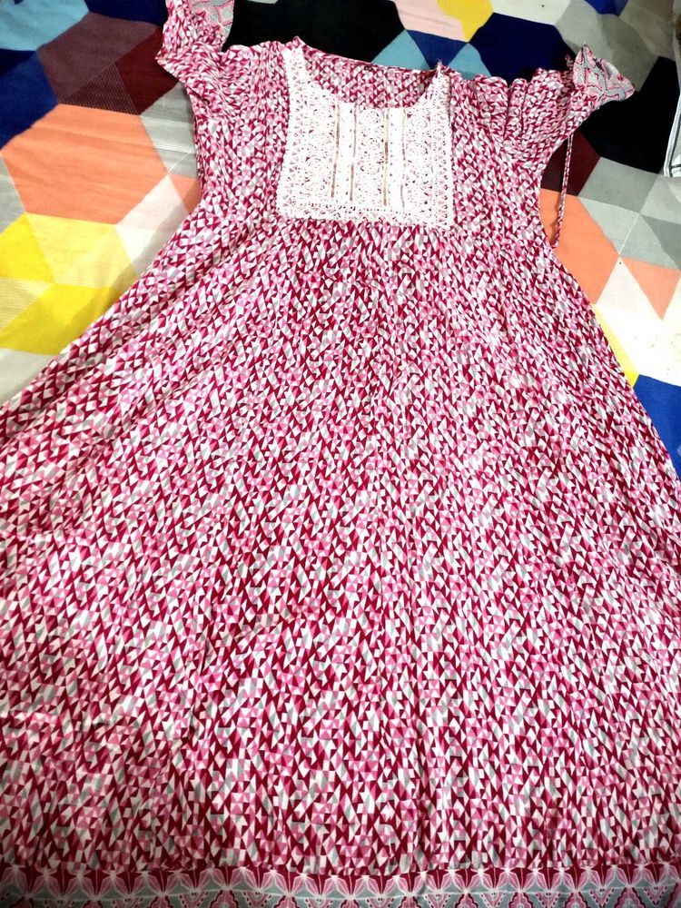 Anarkali Kurti Set With Dupatta l